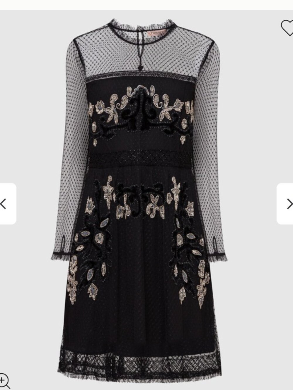 TWINSET vintage beaded lace dress size 4/small